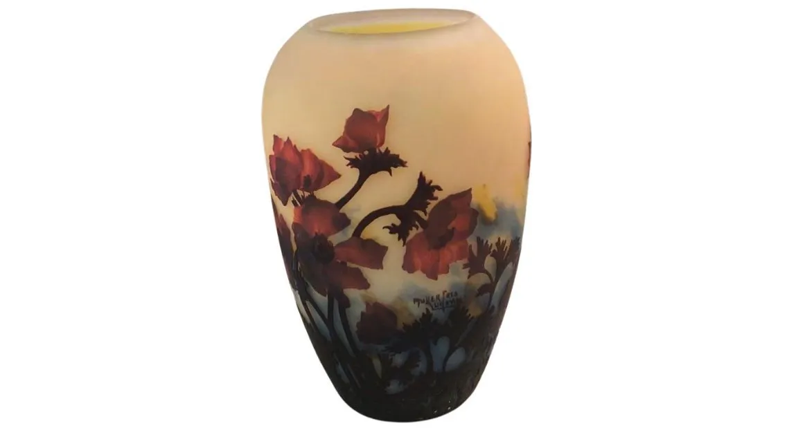 Verre signé (Muller Freres) (français)