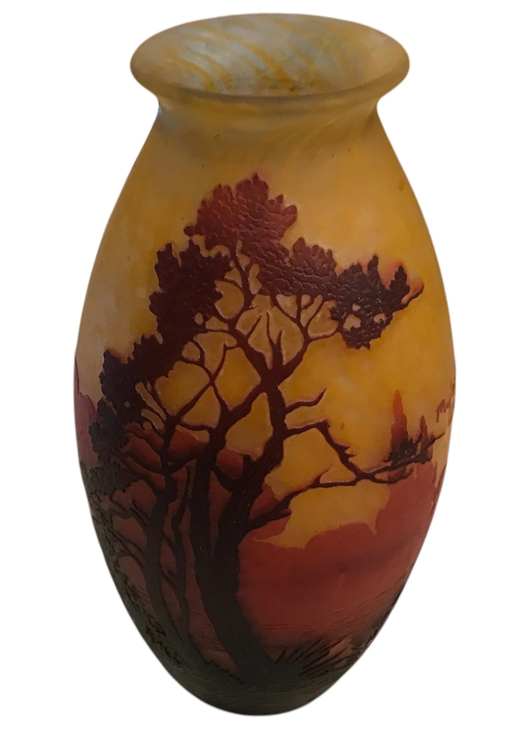 Verre signé (Muller Freres) (français)