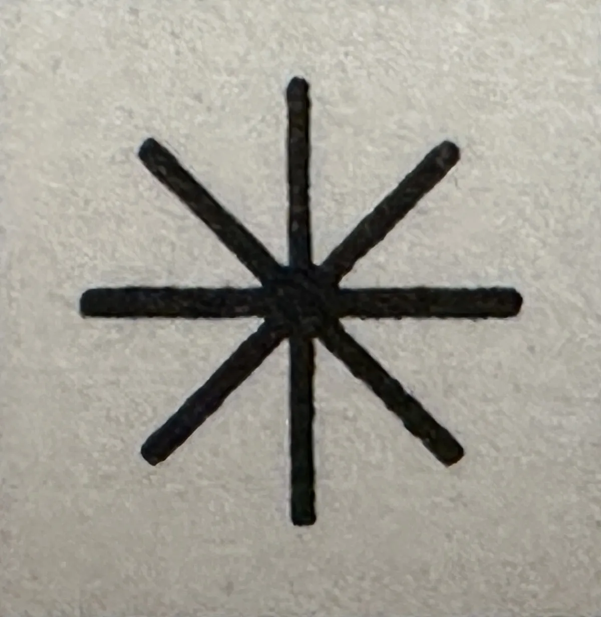 sceau ancien avec un design d'étoile géométrique, WMF