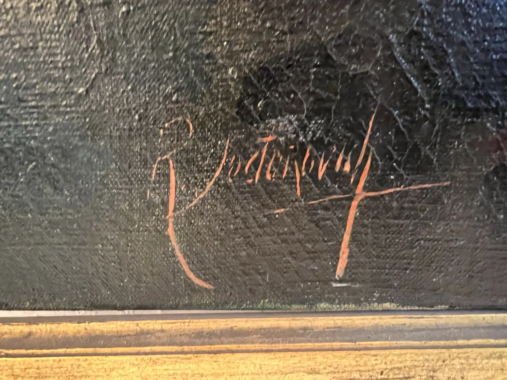 sceau ancien présentant un détail de signature