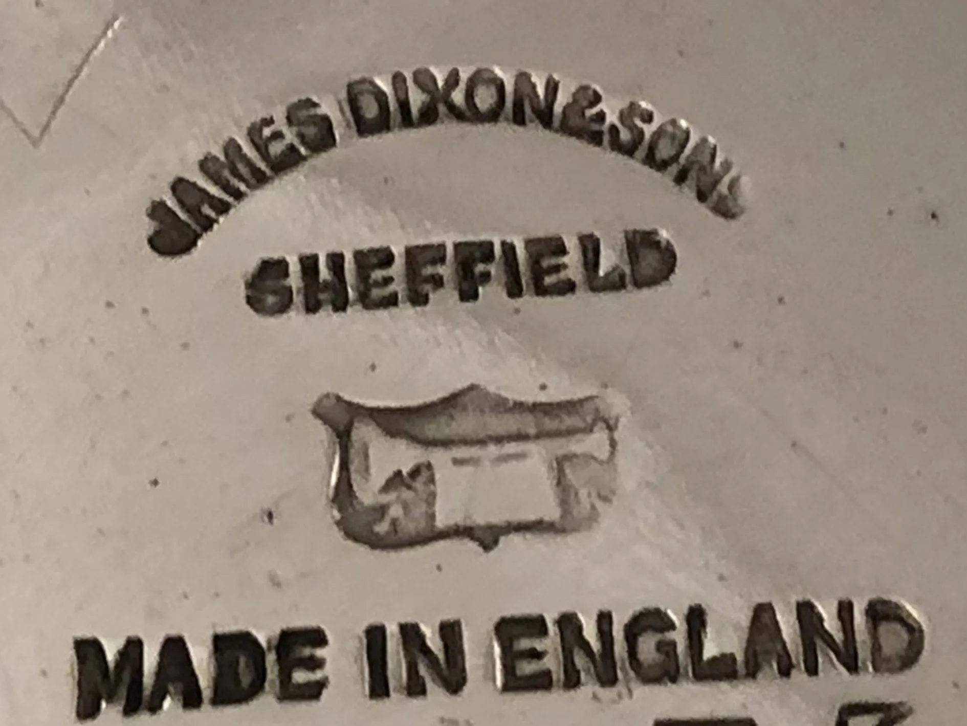 sigillo antico con iscrizione di james dixon e figlio di sheffield