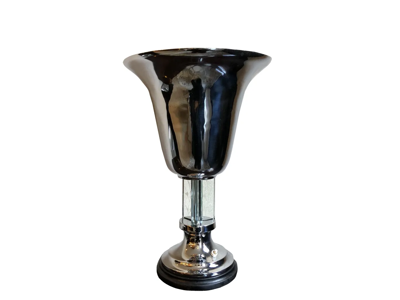 antikhnaya nastol'naya lampa s elegatornym formoy art-deco