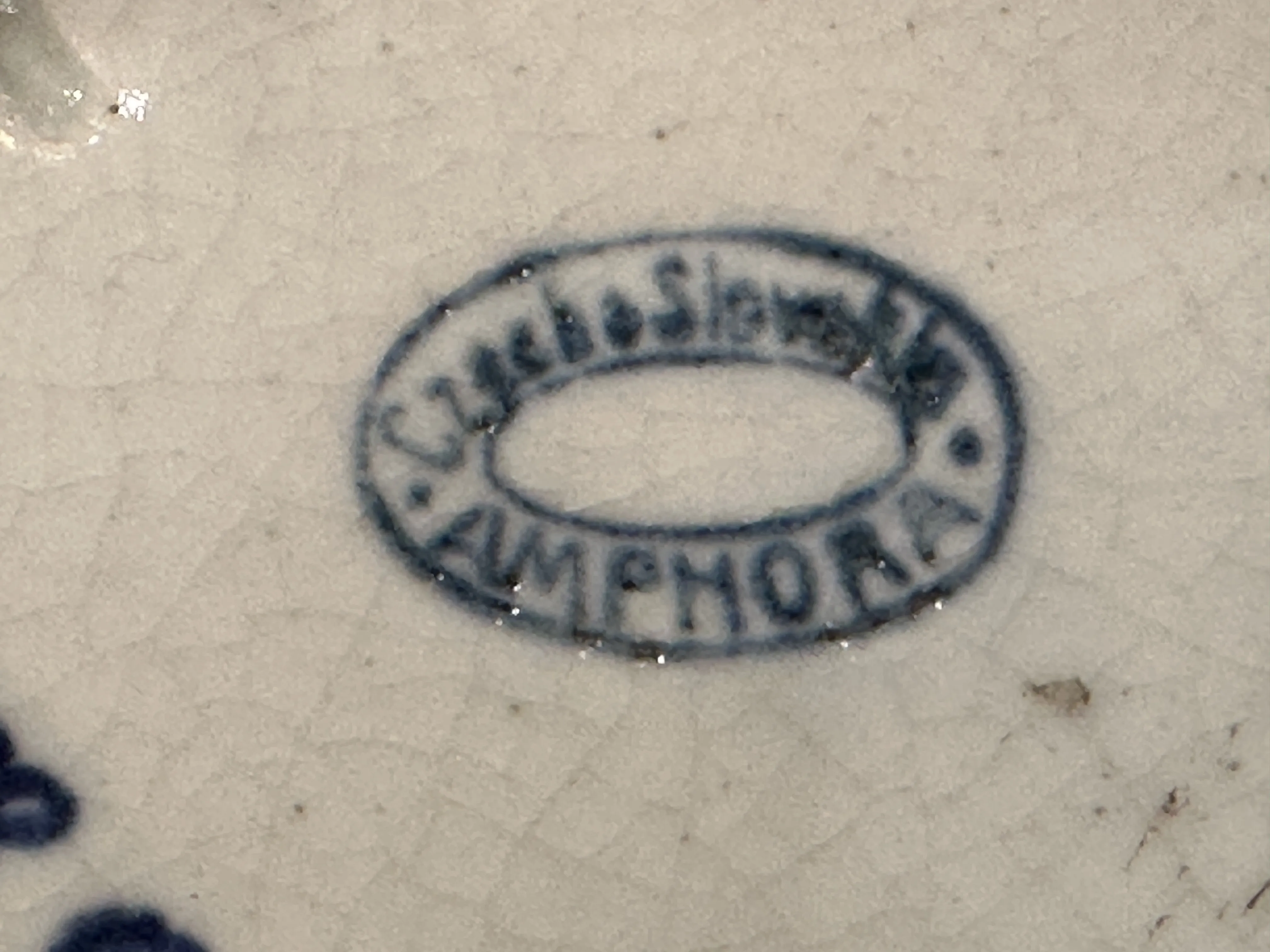 древняя печать Czechoslovakia Amphora с видимой надписью